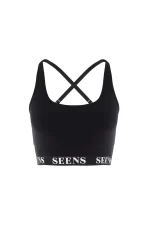Aurline Siyah Basic Bralet