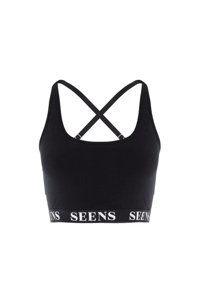 Aurline Siyah Basic Bralet