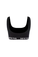 Unicus Siyah Crop Top